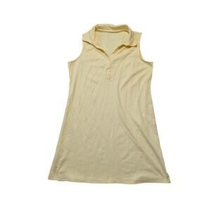 Lands' End Women's sleeveless yellow summer dress, size MP (Medium/Petite)